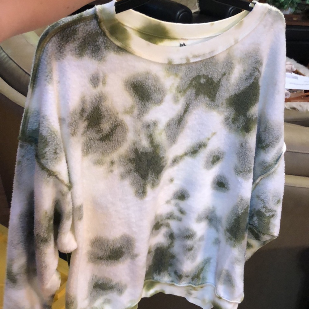 Free People Kelly Washed Tie Dye Lounge Set Medium Green Matching Sweats 🤩 F5 - Picture 7 of 10